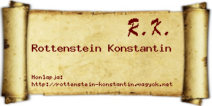 Rottenstein Konstantin névjegykártya